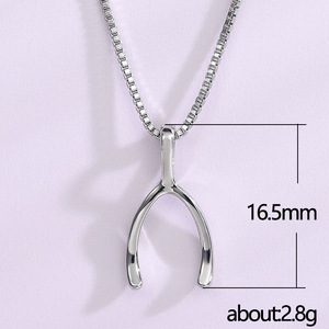Collar con Colgante de Hueso en V para Mujer, Cadena Minimalista para Clavícula, Joyería Elegante para Uso Diario - Product Image 5