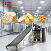Stérilisateur alimentaire entièrement automatique en acier inoxydable HG Brand, échangeur de chaleur 100L, ligne de production de chips de riz et de snacks, mélangeurs, friteuses