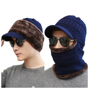 Casquettes <span class=keywords><strong>Ninja</strong></span> thermiques à bords pour adultes Bonnet en tricot Masques de ski Cache-cou avec oreilles Couvre Hommes Chapeaux d'hiver Cagoule - Product Image 5