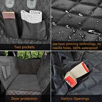 Housse de siège de voiture pour chien en Oxford durable avec motif imprimé, antidérapante et sûre pour la banquette arrière, hamac et tapis/coussins pour animaux de compagnie