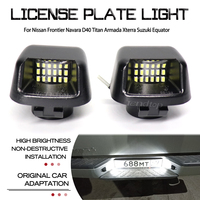 2Pcs Feux de plaque d'immatriculation LED pour Nissan Navara D40 Frontier Titan 2007-2015