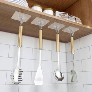 Transparent Stainless Steel Strong Self Adhesive Hooks Key Storage Hanger for Kitchen Bathroom <b>Door</b> Wall Multi-Function - Product Image 4