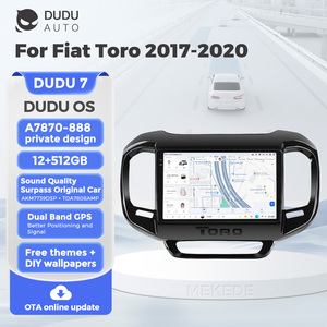 DUDUAUTO Pantalla Multimedia Android para Auto, Compatible con FIAT <span class=keywords><strong>Toro</strong></span> 2017-2020, con Bluetooth, Navegación, Carplay y Cámara de Retroceso - Product Image 1