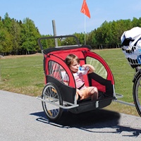 Installation facile Amovible Sécurité Voyage Jogging Transport Double Enfant Vélo Remorque Camper Ebike Pet Remorque
