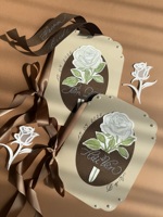 Libro de Votos Matrimoniales Romántico Vintage con Encaje Borgoña, Tarjetas Personalizadas con Monograma y Sello de Cera, Folleto de Votos con Borde Decorativo, Invitaciones de Boda