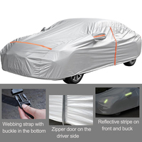 Housse de voiture tout temps Imperméable à l'eau Protection UV Coupe-vent Extérieur PEVA Respirant Heavy Duty Housse de voiture anti-poussière