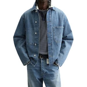 Veste Courte Décontractée Personnalisée en Gros pour Hommes, en Coton Lavé 100%, Veste en Jean Vintage de Haute Qualité pour Hommes - Product Image 1
