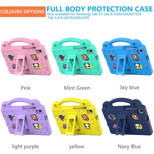 Joli ours Design EVA mousse enfants étui pour <span class=keywords><strong>tablette</strong></span> pour <span class=keywords><strong>Samsung</strong></span> Tab A7 Lite 8.7 pouces T220 T225 poignée pliable support antichoc couverture - Product Image 6