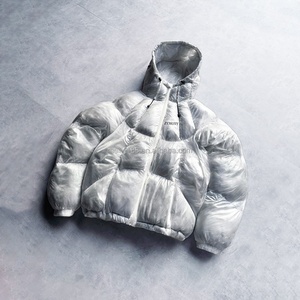 Custom Design Winter Warm Puffy Puffer High Quality Zip up Bubble Puffer Fluffy <b>Jacket</b> Lightweight Windproof Down <b>Jackets</b> - Product Image 1