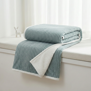 Fabricant de couvertures en flanelle côtelée 3D sur mesure en gros, couvertures extra larges et petites pour les voyages en avion, en train, à l'hôtel - Product Image 1