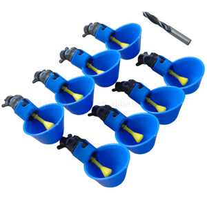 Penjualan Lintas Negara 8Pcs Peck Pigeon Water Bowl Kit, Tempat Minum Burung Otomatis dengan Mur & Mata Bor, Perlengkapan Kandang Unggas - Product Image 3