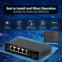Switch de Red Inteligente y Fácil de Administrar con Carcasa de Acero, 4*2.5G+2*10G SFP+, SNMP, QoS para Router AP WIFI6