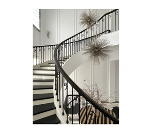 <span class=keywords><strong>Rampe</strong></span> en <span class=keywords><strong>fer</strong></span> classique avec main courante en bois, balustre traditionnel, garde-corps solide pour escalier de maison <span class=keywords><strong>ancienne</strong></span> - Product Image 6