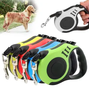 Custom Nylon Retrátil Automática Pet Dog Leash Para Andar A Correr