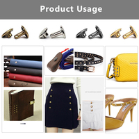 1000 Ensembles de Rivets Double Face 5-15 mm Argent Bronze Noir Doré Boutons Clous Rivets en Cuir Clous pour Sacs Boucles de Fixation pour Panneaux Publicitaires