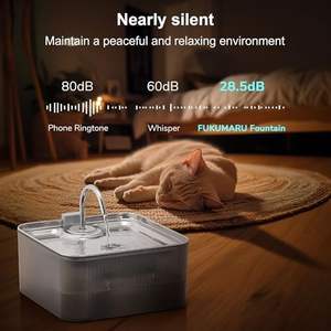 1.8 gal/236oz/7L fontaines <span class=keywords><strong>à</strong></span> <span class=keywords><strong>eau</strong></span> ultra silencieuses en acier inoxydable ABS Kitty système de filtre <span class=keywords><strong>à</strong></span> 4 étages multi-chat/chien maison - Product Image 4