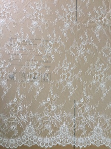 <span class=keywords><strong>Tissu</strong></span> en dentelle à cils en nylon 100% respirant, pré-coupé, prêt à l'emploi, longueur de 3 mètres, pour robe de mariée, tenue de soirée, lingerie - Product Image 4