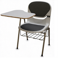 Chaise de salle de conférence avec tablette d'écriture pour réunions et formations, mobilier scolaire et de bureau, certifiée CE, fabriquée en usine