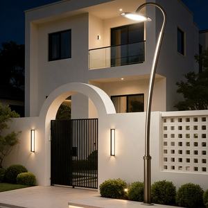 Lampadaire LED extérieur moderne 30W pour parc, étanche IP65, télécommande AC, éclairage paysager de rue, en fonte - Product Image 1