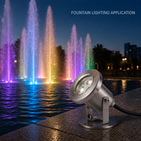 Lampu Air Mancur Bawah Air RGB Outdoor Submersible IP68 Stainless Steel Kontrol DMX512 Garansi 5 Tahun untuk Kolam Taman Air
