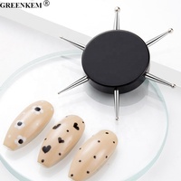 Nouveau rond 5 ou 6 têtes stylo à ongles acrylique strass point perceuse stylo Nail Art stylo à ongles
