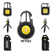 EDC Mini petit porte-clés de poche portable rechargeable pour l'extérieur étanche pour le camping lampe de poche à LED d'inspection magnétique