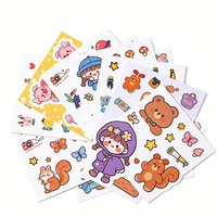 Autocollant décoratif en PVC Jinyu, autocollants en vinyle découpés à la forme de dessins animés mignons, rouleau d'autocollants imperméables, autocollant imprimé personnalisé