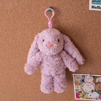 Porte-clés pendentif lapin ou petit mouton en peluche polyester de petite taille, jouet en peluche pour machine à griffes, breloque de sac en fourrure de lapin