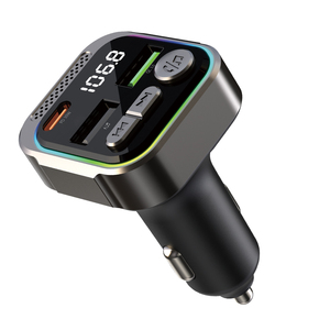 Émetteur FM Bluetooth tout-en-un de la marque WESDAR avec double <span class=keywords><strong>USB</strong></span> et charge rapide PD30W, lecture MP3, écran LED couleur pour voitures - Product Image 2