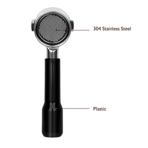 Espresso mesin kopi alat 304 baja tahan karat hitam kopi Bottomless Portafilter 51mm 2 telinga untuk 311GR-310GR/ECO310 - Product Image 3