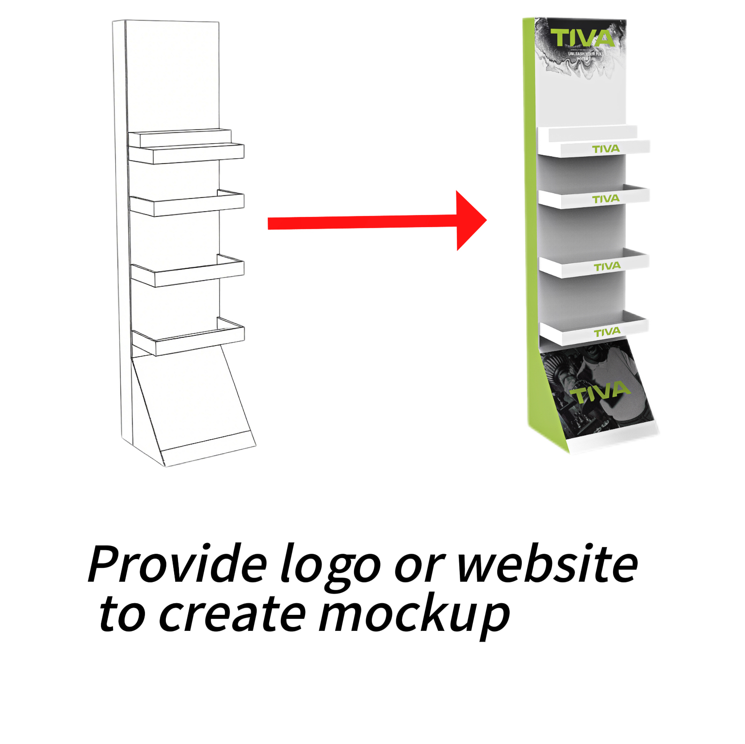 Apache Custom Single-Sided PVC Sports Product Display Stand for Gyms Shelves for Outdoor Product Stores and Supermarkets — view 4