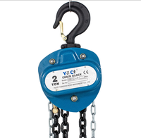 Palans à chaîne manuels HSZ-B 2 tonnes, chaîne en acier allié de 8 mm pour levage de chantier