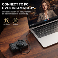 Caméra numérique CCD 4K DC16 en gros, 56MP, zoom 16X, caméra professionnelle pour vlogging, écran rotatif à 180°, webcam PC, streaming en direct