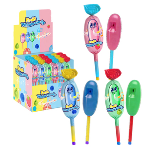 Bonbons en gros, étiquette privée personnalisée, bonbons fruités colorés, sucettes savoureuses avec fonction sifflet, collations sucrées, bonbons pour enfants, jouets ODM - Product Image 1