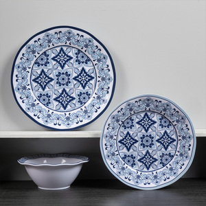 Vaisselle De <span class=keywords><strong>Luxe</strong></span> Melamine sang trọng đồ ăn, tùy chỉnh hiện đại 12 cái thiết lập completo juegos de vajillas - Product Image 1