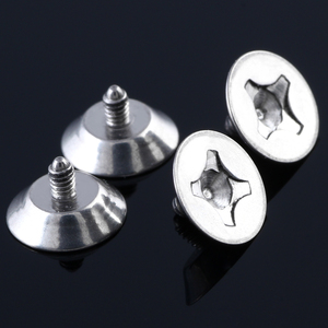 Titan da xuyên 4mm trong nội bộ ren đĩa phẳng trái tim sao da Neo da hàng đầu thợ lặn bề mặt xuyên cơ thể đồ trang sức - Product Image 3