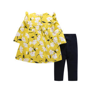 Proveedor Chino, Compras en Línea, Productos Más Vendidos, Conjuntos de Ropa de Manga Larga con Flores al Estilo Coreano para Bebés Niñas - Product Image 1