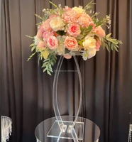 Table de mariage élégante et moderne en acrylique transparent Centre de table à fleurs Support à fleurs Décoration de mariage et centre de table