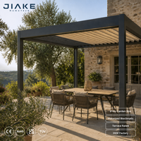 Pérgola de Aluminio Jiake de 6x4m con Techo Bioclimático Motorizado a Prueba de Roedores para Jardín, Terraza, Patio Trasero, Balcón, Gazebo Exterior