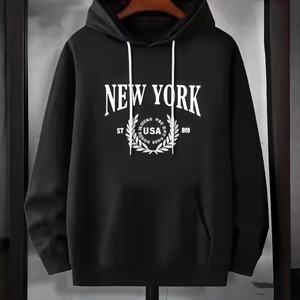 Sudadera con Capucha de Algodón Grueso de Alta Calidad, Estampada por Transferencia Térmica, Unisex, Talla Grande, Personalizada, de Lujo, Bordada para Invierno - Product Image 5