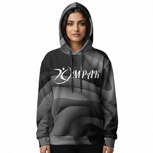 Sweat à capuche unisexe surdimensionné décontracté haut de gamme pour l'hiver, avec broderie et design entièrement sublimé, pour un style streetwear avant-gardiste - Product Image 1