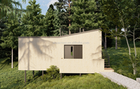 Petite maison en verre modulaire de style moderne de luxe entièrement personnalisée Maison préfabriquée en conteneur Petites maisons Cabane de bâtiments de jardin