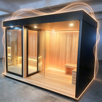 Sauna combiné en bois de pruche à vapeur, poêle à sauna traditionnel, cabine en bois d'extérieur – Meilleures ventes