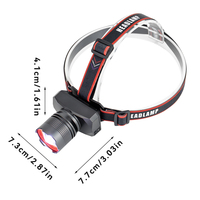 Lampe frontale LED rechargeable avec capteur, zoom, lumière blanche, rouge, UV, 3 sources lumineuses, contrôle gestuel, affichage numérique de la puissance, étanche