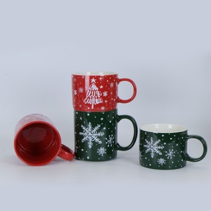 OEM personalizable copo de nieve de Navidad pantalla impresa <span class=keywords><strong>taza</strong></span> de café de cerámica para las estaciones festivas - Product Image 4