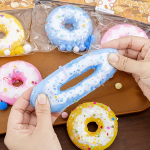 Donut Stress Relief Squeeze Toy Cute Slow <b>Rebound</b> TPR Realistic Food Theme Pinch Toy Small Gift for Kids - Product Image 4