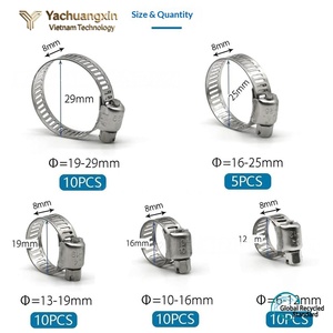 Yachuangxin Stainless Steel <b>Hose</b> <b>Clamps</b> Set Round Connector Plumbing Hardware Box Pack - Product Image 2