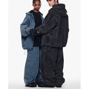 Set Giacca in Denim Personalizzata <span class=keywords><strong>da</strong></span> Uomo Abbigliamento Invernale Unisex Set Completo in Denim Abbigliamento <span class=keywords><strong>da</strong></span> <span class=keywords><strong>Neve</strong></span> per Coppie - Product Image 3