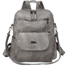 Mochila escolar elegante para mujer, pequeña capacidad, estilo coreano, bordada en PU, cierre de cremallera, impermeable, venta al por mayor directa - Product Image 1