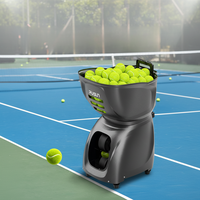 Machine à balles de tennis portable intelligente PUSUN PT-MAX C avec contrôle par application IA, entraîneur de tennis pour entraînement individuel/collectif, distributeur de balles